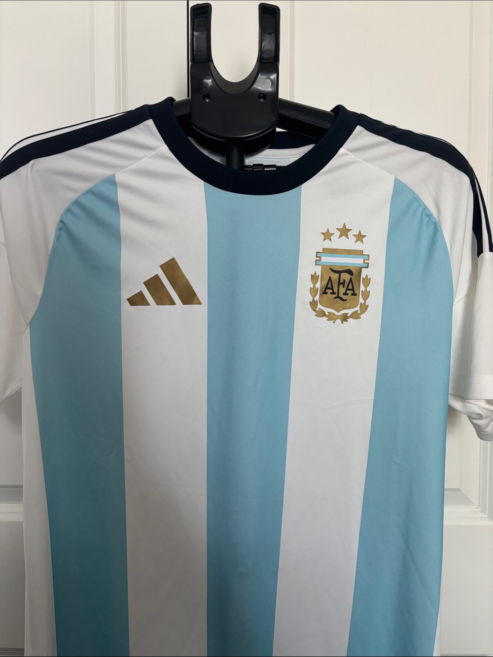 adidas Kids Soccer Jersey - Sky Blue, White & Gold Accents